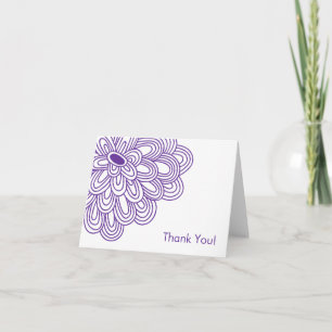 Bold Bloom Lila Brautparty Danke Karte