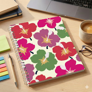 Bold Blooms Scribbles Multicolored Notizbuch