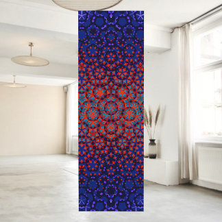Bold Blue and Red Pattern Yoga Mat Yogamatte