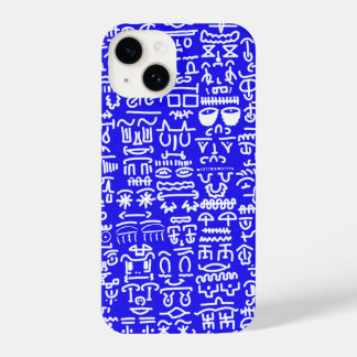 Bold Blue Doodle Pattern iPhone Case iPhone 14 Hülle