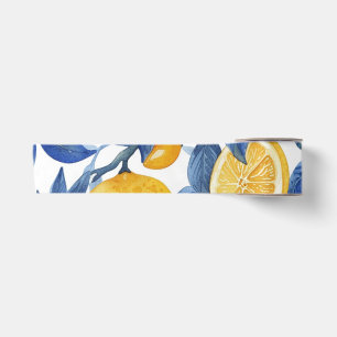 Bold Blue Italy Positano Lemon Satinband