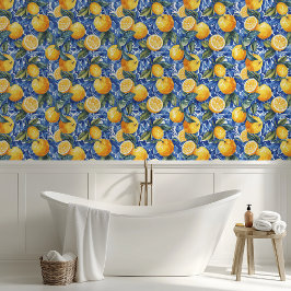 Bold Blue Italy Positano Lemon Tapete