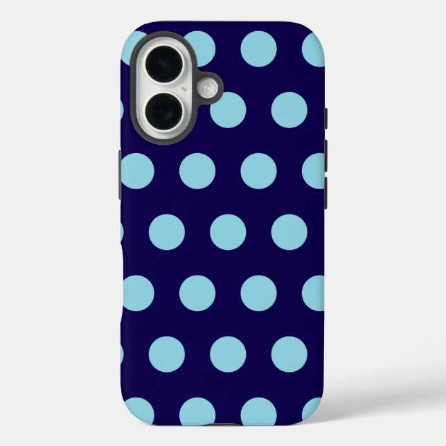 Bold Blue Polka Dots Case-Mate iPhone Hülle (Rückseite)