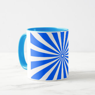 Bold Blue Sunburst Mug Tasse