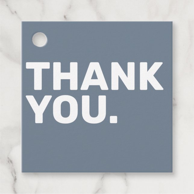 Bold Blue Wedding Vielen Dank für Tag Geschenkanhänger (Vorderseite)