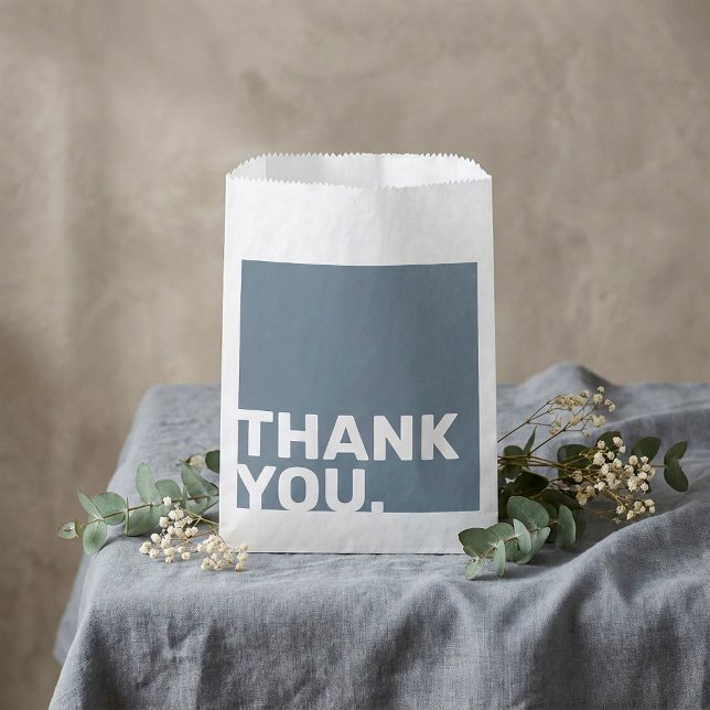 Bold Blue Wedding Vielen Dank für Tag Geschenktütchen (Bold Blue Wedding Thank You Favor Tag Favor Bag.)