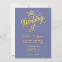 Bold Blueberry Sunshine Typografy Wedding