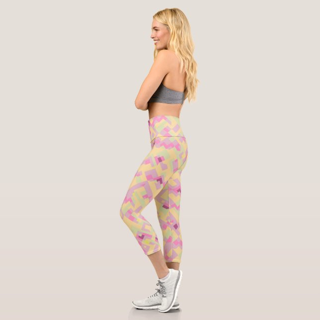Bold Boho Abstrakt  Capri Leggings (Links)