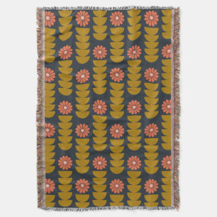 Bold Boho Botanical Geometric Blue Gold  Decke
