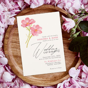 Bold Boho Chic Wildblume Rustic Floral Wedding Einladung