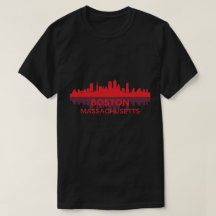 Bold Boston Massachusetts Skyline Silhouette