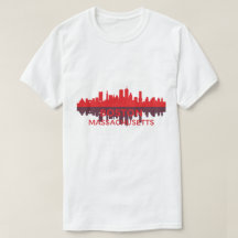 Bold Boston Massachusetts Skyline Silhouette