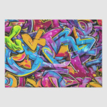Bold Bright Colors Graffiti Street Art Pattern