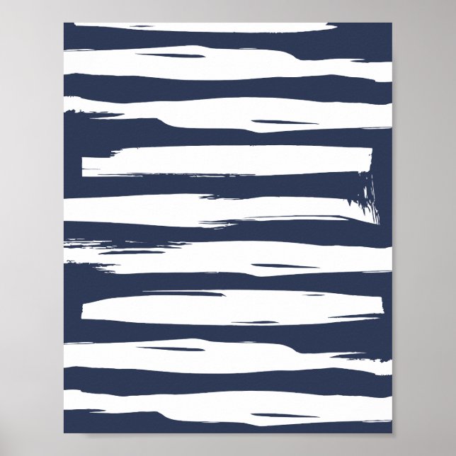 Bold Brushstroke Stripes Poster (Vorne)