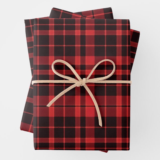 Bold Buffalo Plaid Gift Geschenkpapier Set (Beispiel)