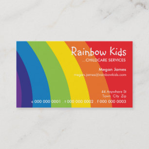 BOLD BUSINESS CARD :: Spaß beim Regenbogen 2L Visitenkarte