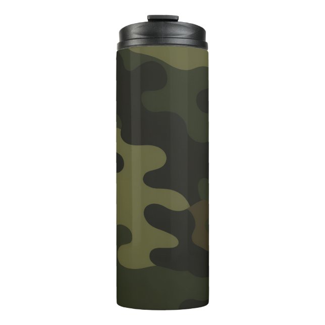 Bold Camouflage Pattern Outdoor Enthusiasts Hunter Thermosbecher (Vorderseite)
