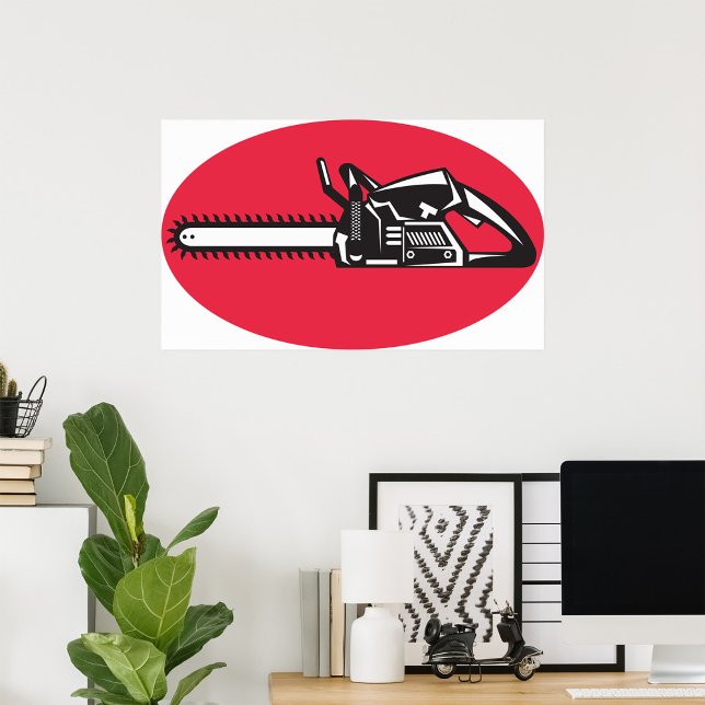 Bold Chainsaw Lumberjack Logging Tool Poster (Von Creator hochgeladen)