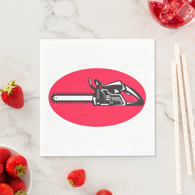 Bold Chainsaw Lumberjack Logging Tool Serviette (Von Creator hochgeladen)