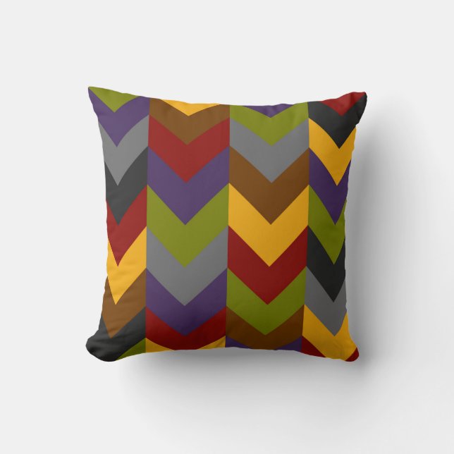 Bold Chevrons Throw Kissen (Vorderseite)