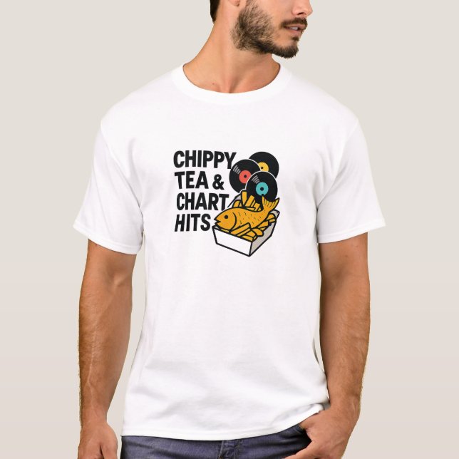 Bold Chippy Vinyl Pop Culture Quote T-Shirt (Vorderseite)