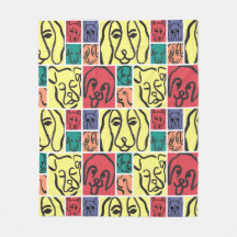 Bold Color Dog Faces