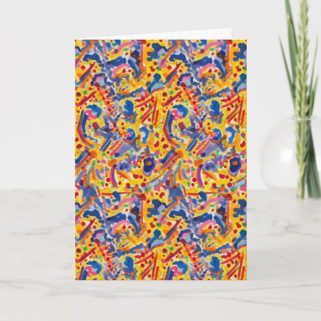 Bold Colorful Abstract Pattern Blank Karte (Vorderseite)