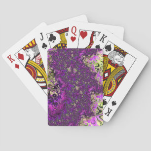 Bold Colorful Trippy Groovy Funky Fraktal Art Spielkarten