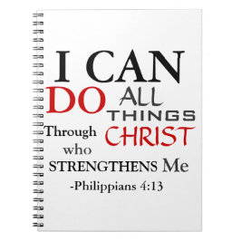Bold Colors PHILIPPIANS 4:13 Notizblock