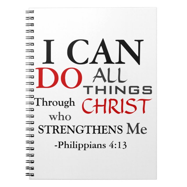 Bold Colors PHILIPPIANS 4:13 Notizblock (Vorderseite)