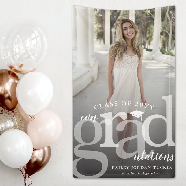 Bold ConGRADulations Foto Abschluss Banner (Von Creator hochgeladen)