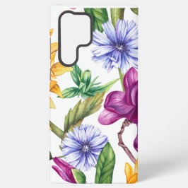 Bold country flower pattern - large  samsung galaxy hülle