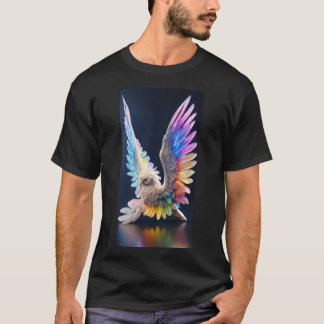 Bold Crystal Eagle Emblem T - Shirt: Embrace Fearl T-Shirt