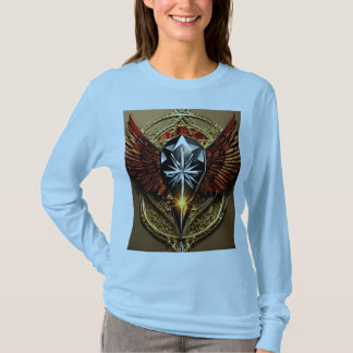 Bold Crystal Eagle Emblem T - Shirt: Embrace Fearl T-Shirt