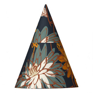 Bold Dahlia Chrysanthemum Chinese Pattern Partyhütchen