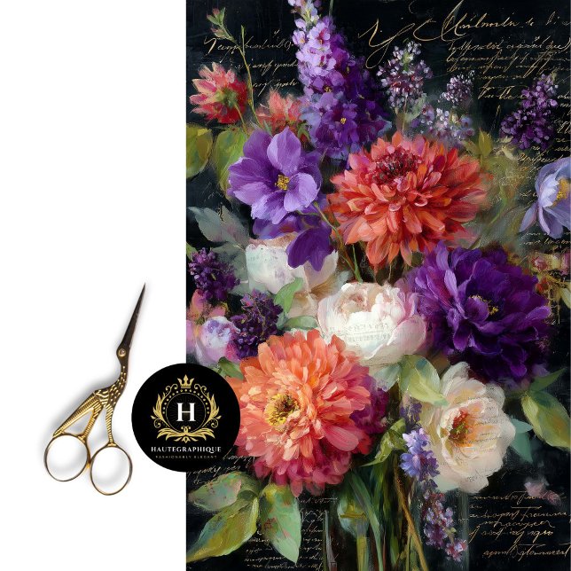Bold Dahlia Mixed Bouquet Decoupage Seidenpapier (Von Creator hochgeladen)