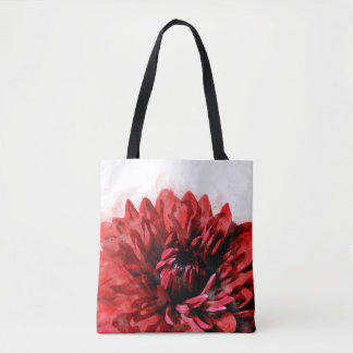 Bold Dahlia Watercolor Crimson