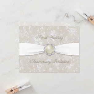 Bold Damask 30. Hochzeitstag Einladung