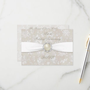 Bold Damask 30. Hochzeitstag UAWG RSVP Karte