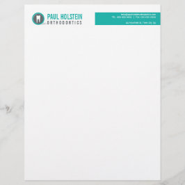 BOLD DENTIST LETTERHEAD: moderne Zahnlogo-Jade Briefbogen
