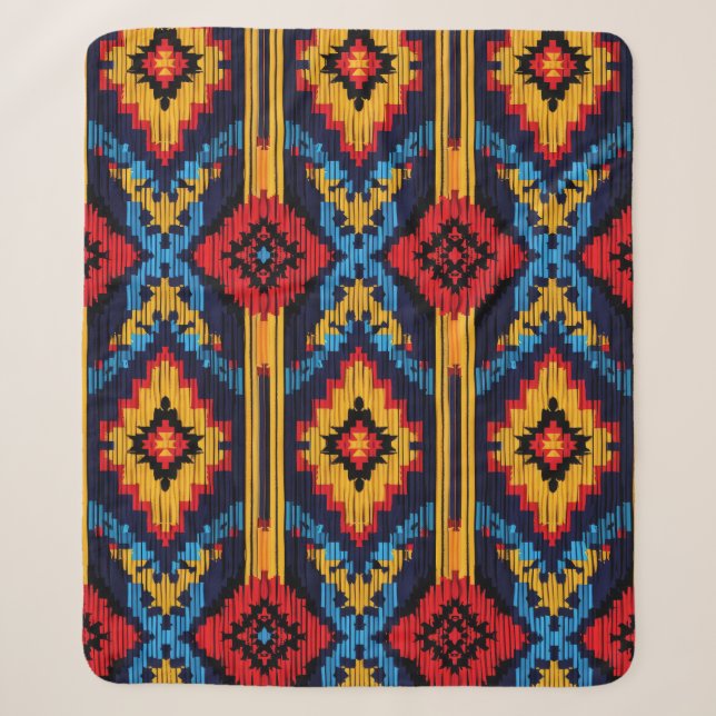 Bold Diamond Southwestern Pattern Sherpadecke (Vorderseite)