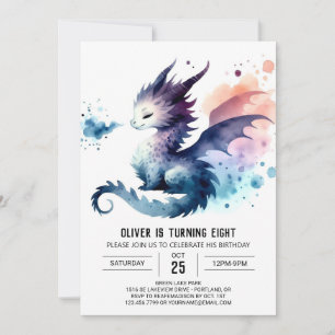 Bold Dragon Birthday Custom Einladung