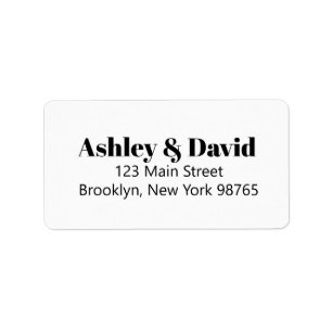 Bold Dramatic Return Address Label Adressaufkleber
