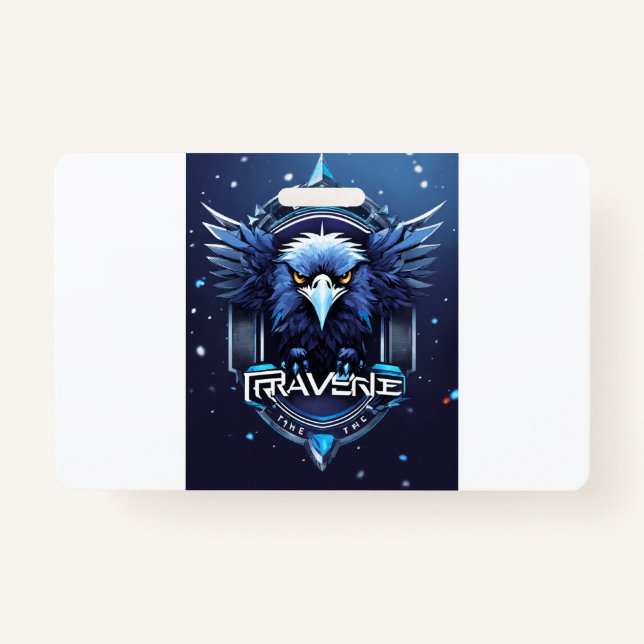 Bold Eagle Logo Badge | Powerful Eagle Head Pin Bu Ausweis (Vorderseite)