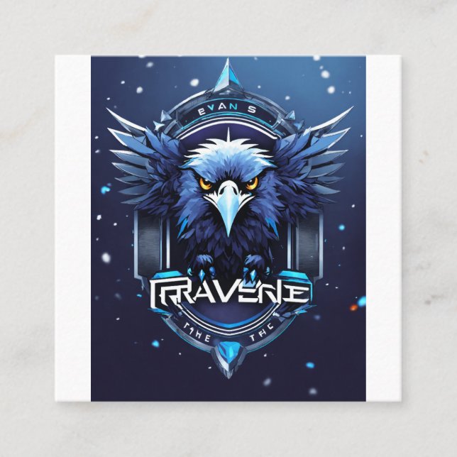 Bold Eagle Logo Business Card | Professional Eagle Quadratische Visitenkarte (Vorderseite)