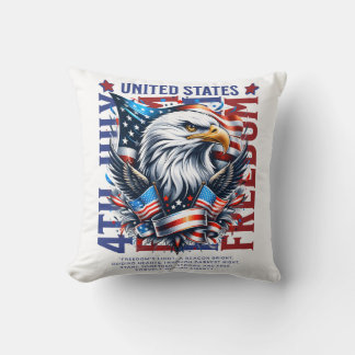 Bold Eagle Patriotic 4th of July Pillow Kissen