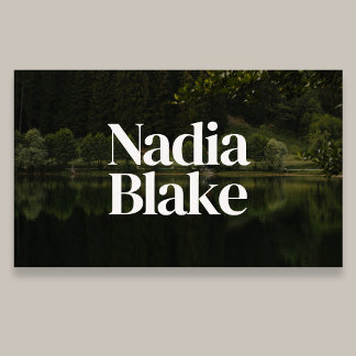 Bold Editorial Style Photo QR Code White Visitenkarte