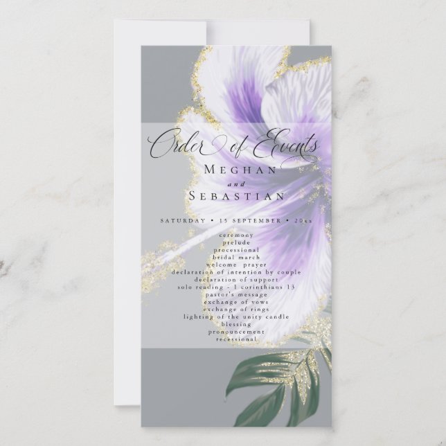 Bold Elegant Amethyst Lila Floral (Vorderseite)