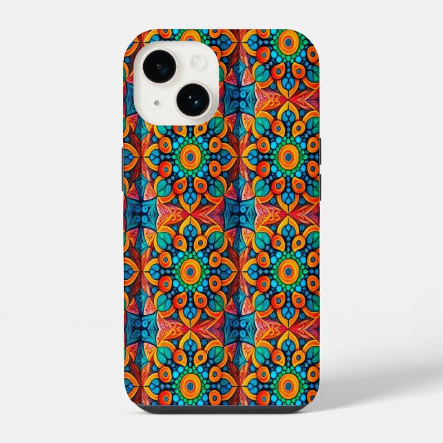 Bold Ethnic Mandala iPhone Hülle (Rückseite)