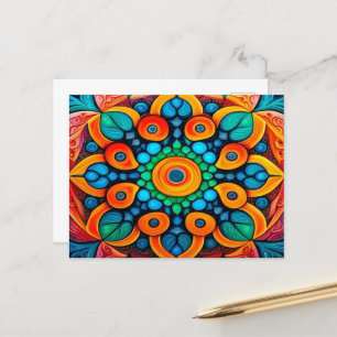 Bold Ethnic Mandala Postkarte